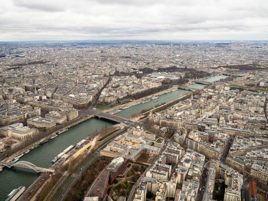 Vistas panor&aacute;micas desde lo alto de la Torre Eiffel - 3 d&iacute;as en Par&iacute;s
